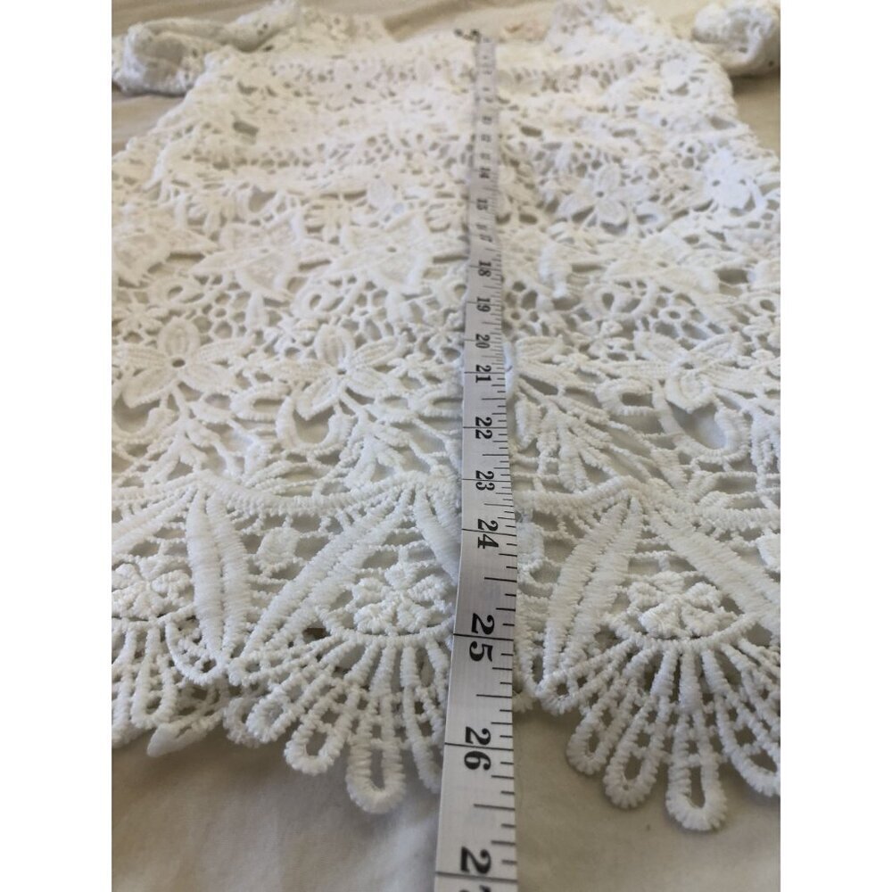 Hayden Girls White Lace Overlay Dress Girls 9/10 Back Zipper Easter Dance Church - Picture 8 of 8